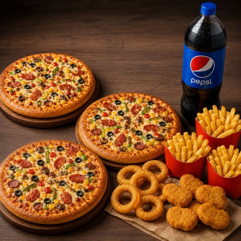 Patronus Pizza 3'lü Orta Menü